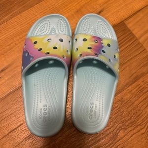 Girls Croc Flip flops - tie dye
